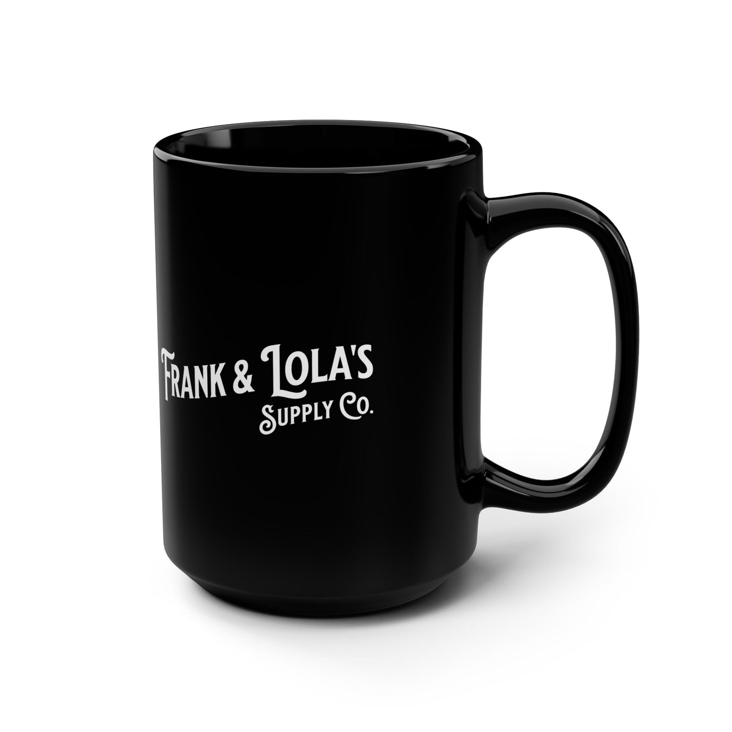 Frank & Lola's  Black Mug, 15oz