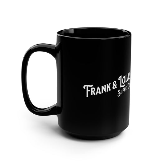 Frank & Lola's  Black Mug, 15oz